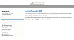 Desktop Screenshot of amanagrouplimited.com